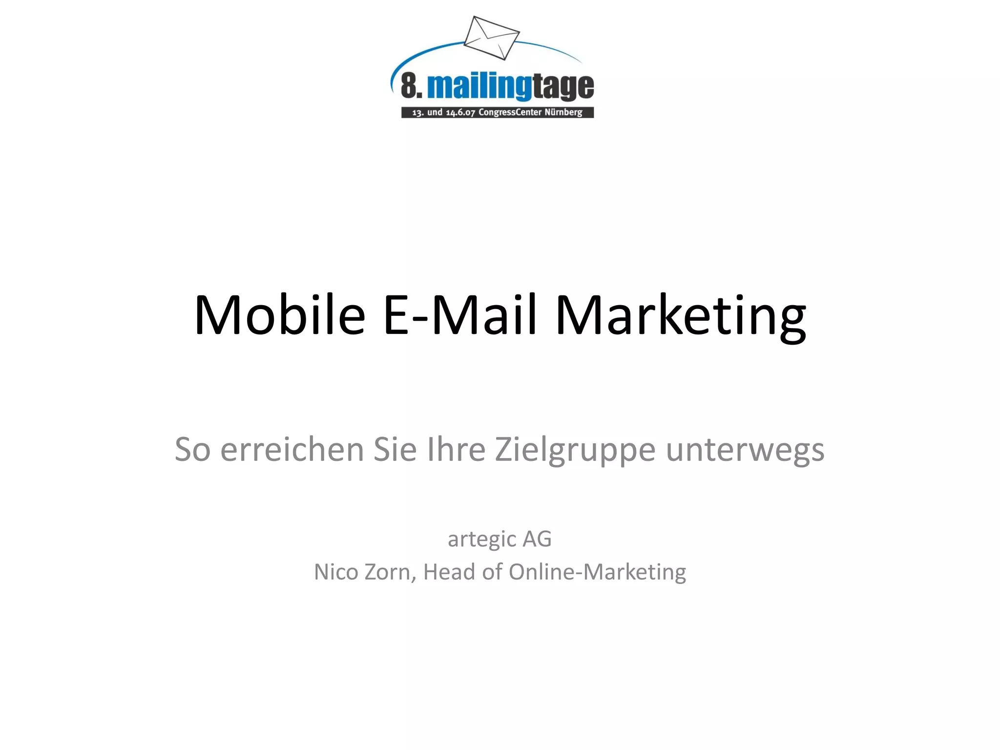 Mobile E Mail Marketing