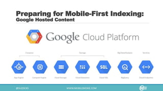 Preparing for Mobile-First Indexing:
Google Hosted Content
 