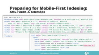 Preparing for Mobile-First Indexing:
XML Feeds & Sitemaps
 