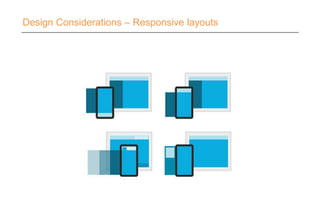 Design Considerations – Responsive layouts
 