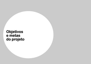 Objetivos
e metas
do projeto
 