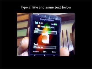 Mobile Flickr and Mobile Blogging
