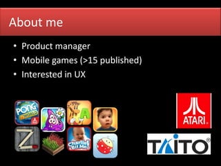 Mobile games UX: FTUE (tutorial) design | PPTX