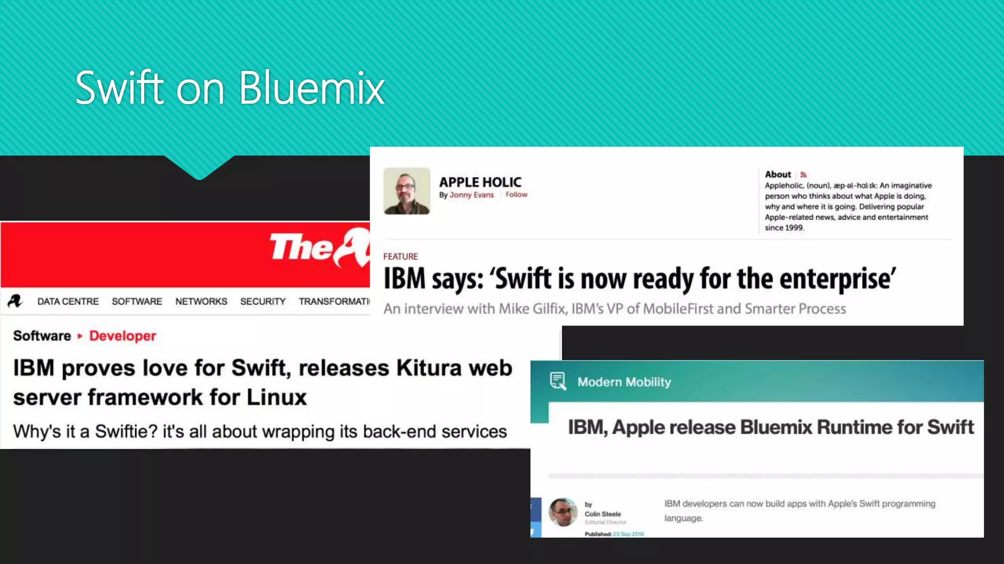 Swift on Bluemix
 