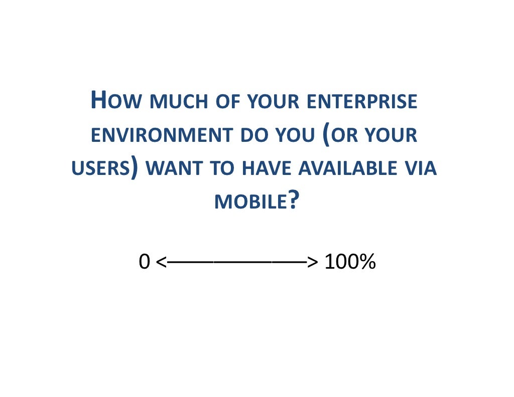 HOW MUCH OF YOUR ENTERPRISE