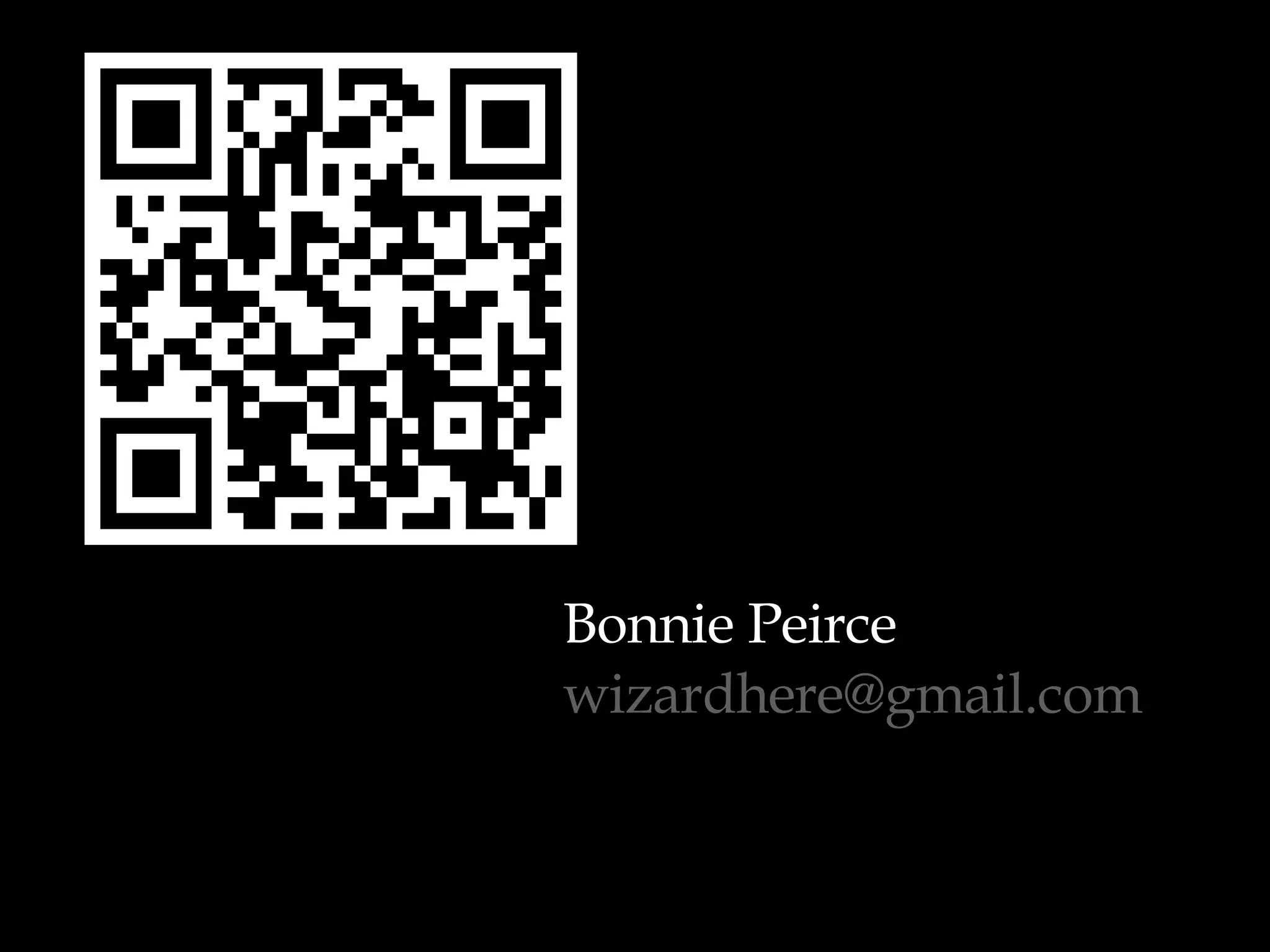 Bonnie Peirce [email_address] 