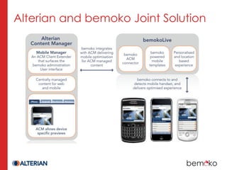 Alterian and bemoko Joint Solution
 