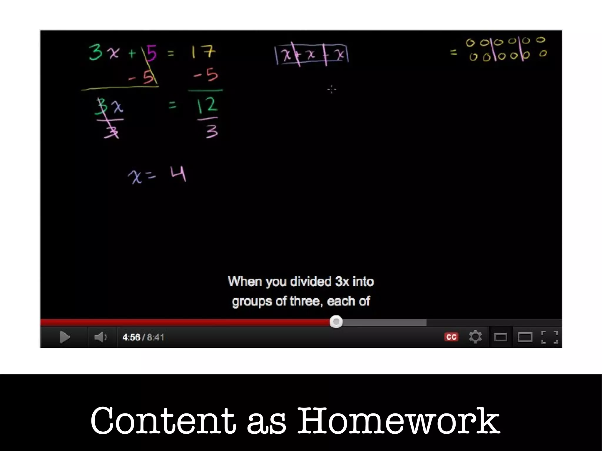 Content as Homework
 