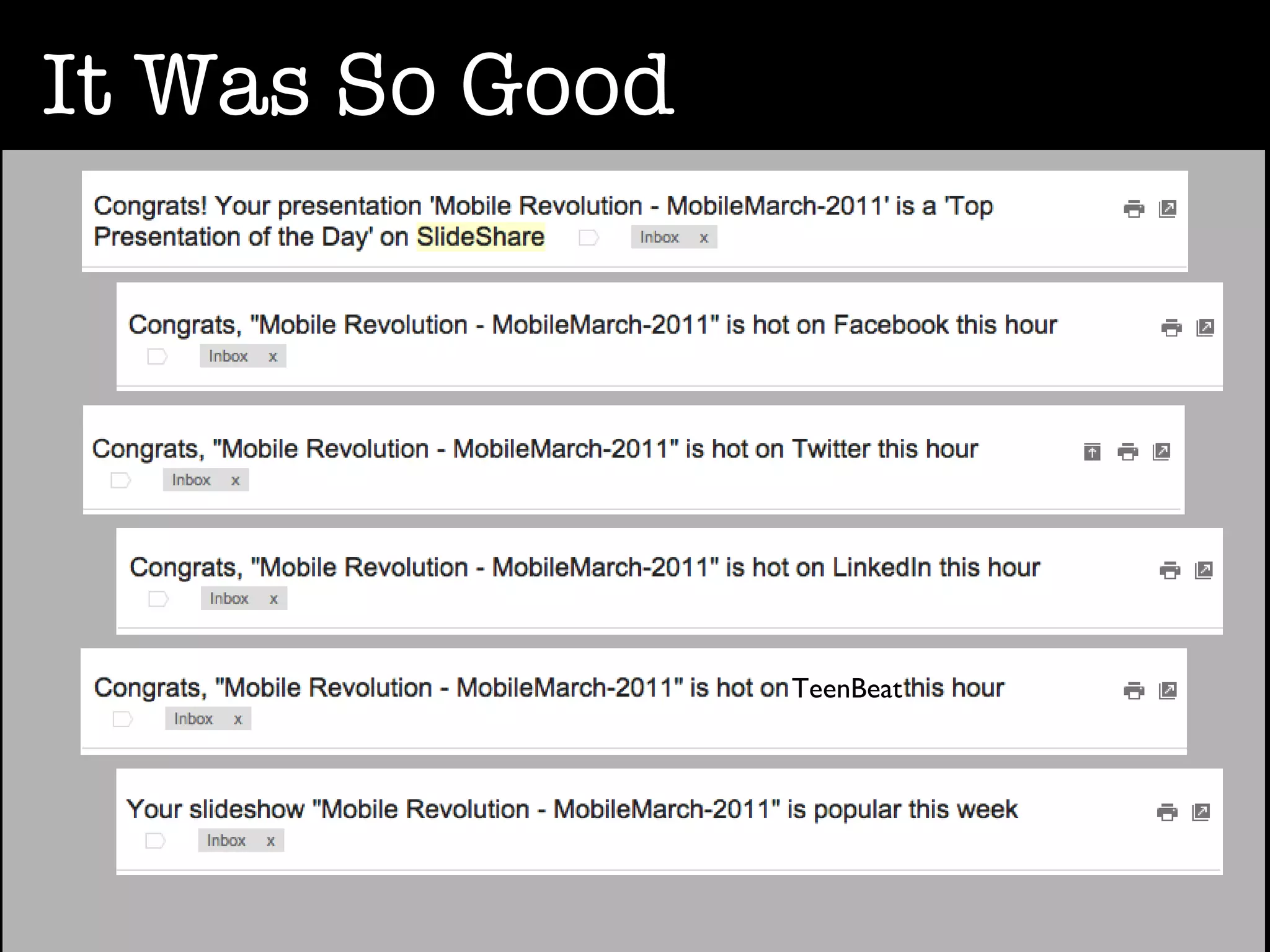 It Was So Good




                 TeenBeat
 