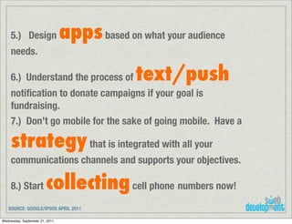 Mobile Marketing for Nonprofits with Mobile Apps Slide 31