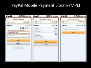PayPal Mobile Payment Library (MPL)
 