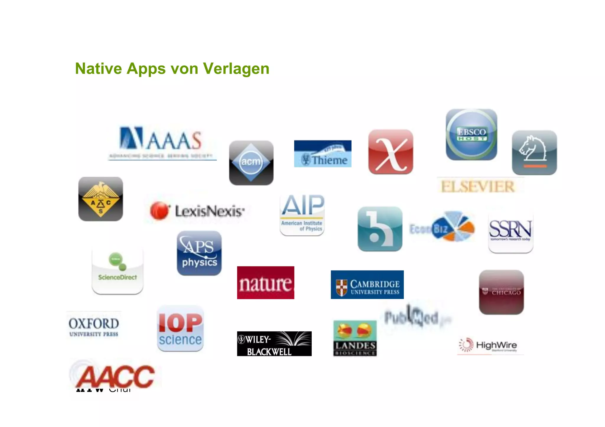 Native Apps von Verlagen
 