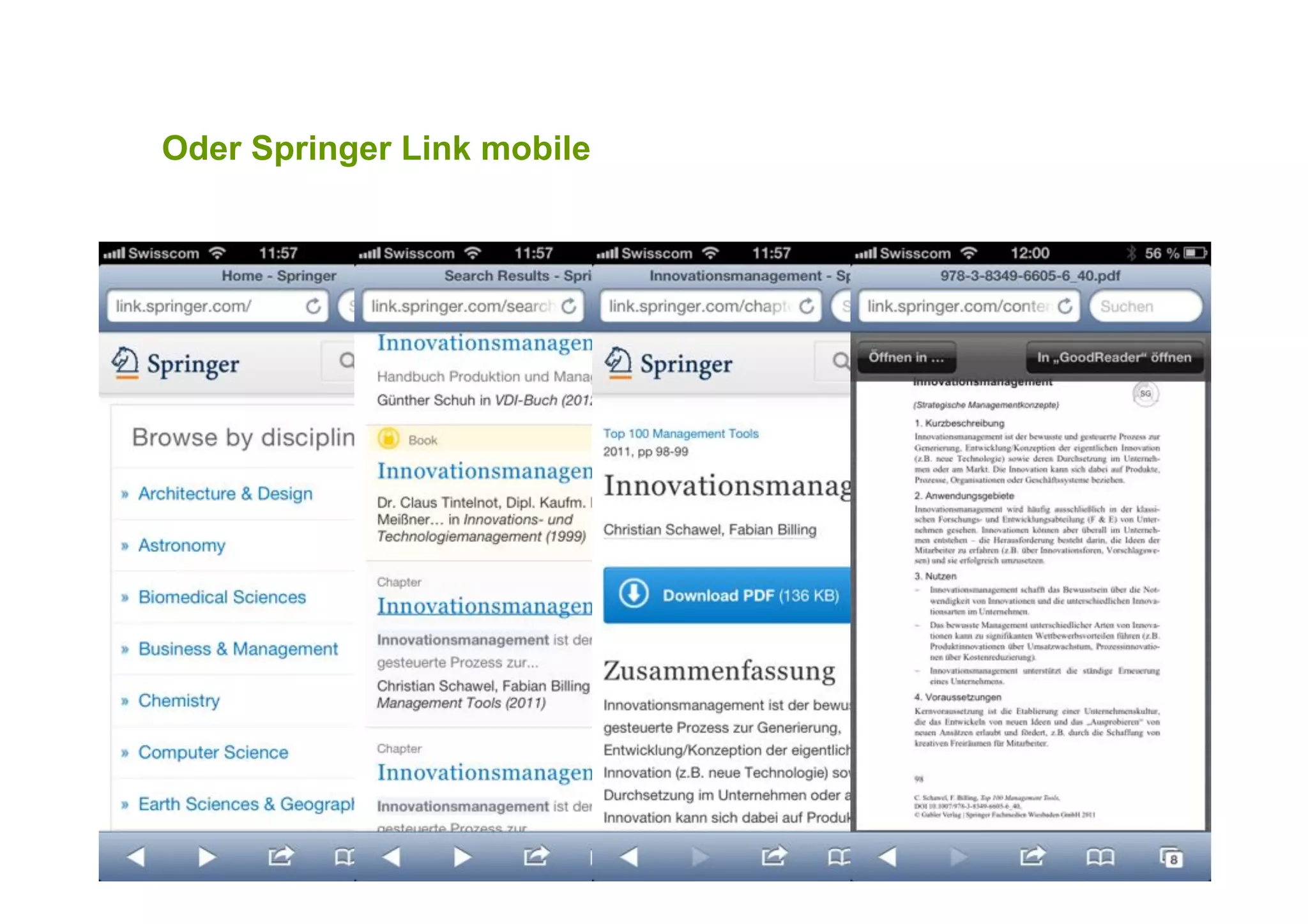 Oder Springer Link mobile
Seite 34
 