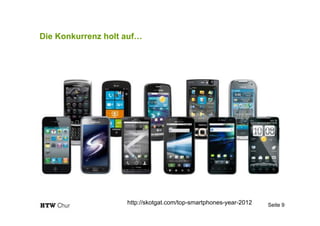 Die Konkurrenz holt auf…
Seite 9http://skotgat.com/top-smartphones-year-2012
 
