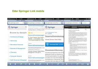 Verlagsangebote mobil
!  Mobile Websites haben den Vorteil, dass man auch aus externen Quellen
(z.B. dem mobilen Bibliothe...