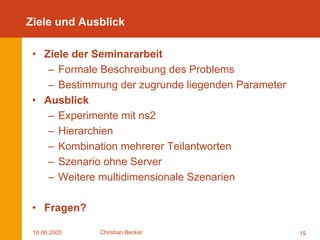 Mobile OLAP Optimierungen mittels Ad-hoc Netzwerken