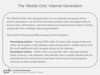 The Mobile Only Internet Generation
