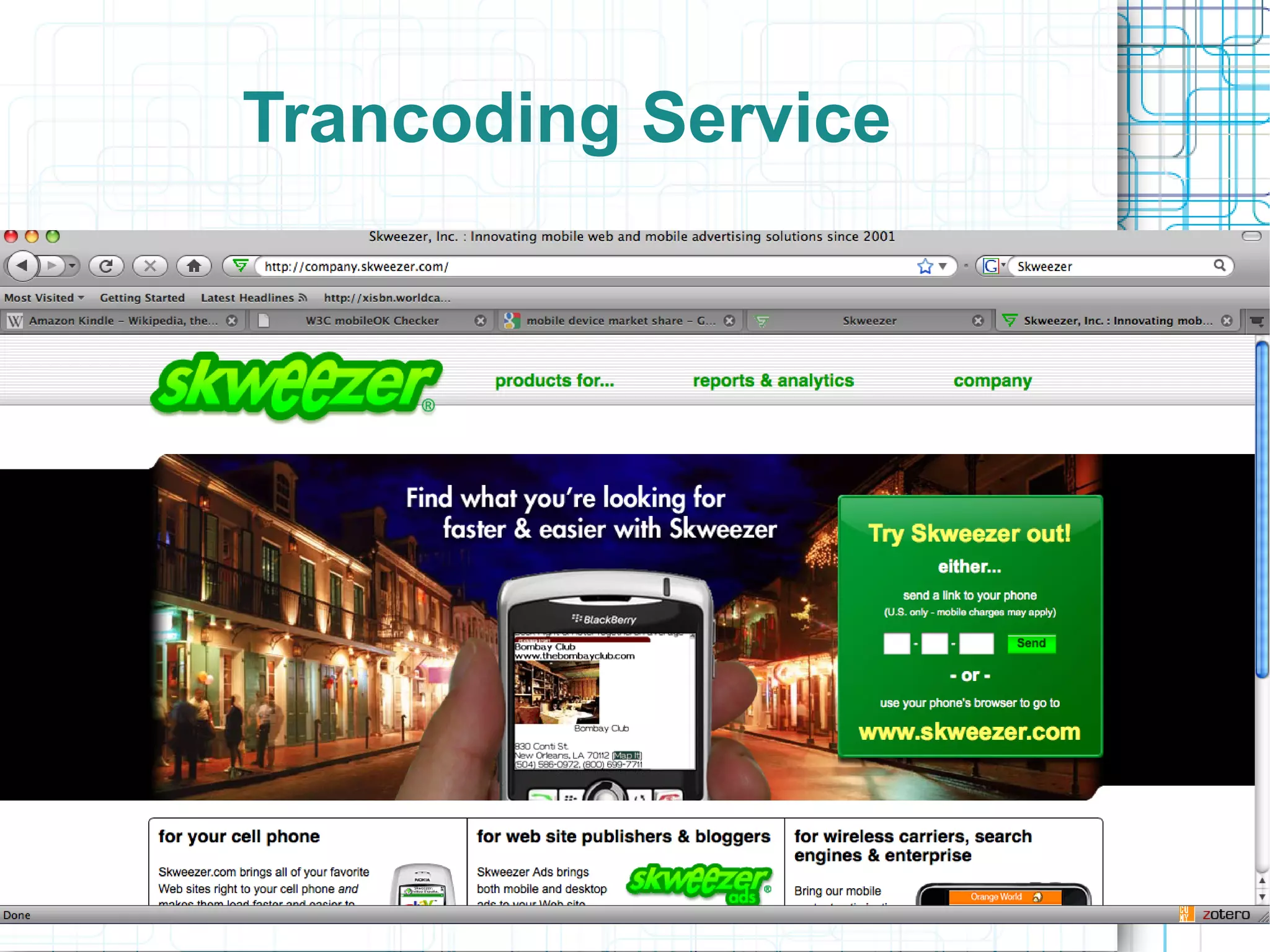 Trancoding Service
 