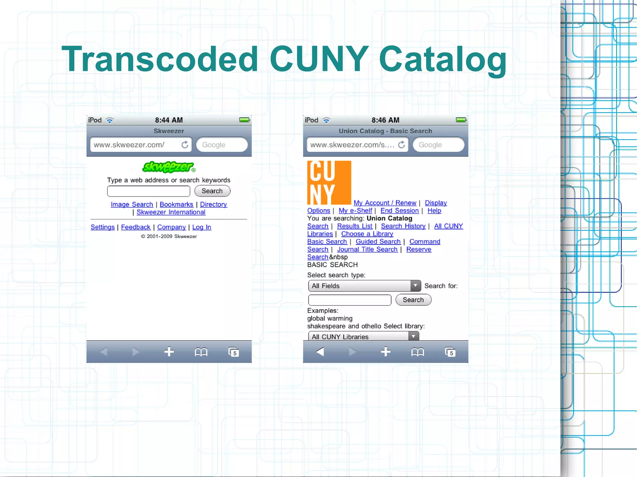 Transcoded CUNY Catalog
 
