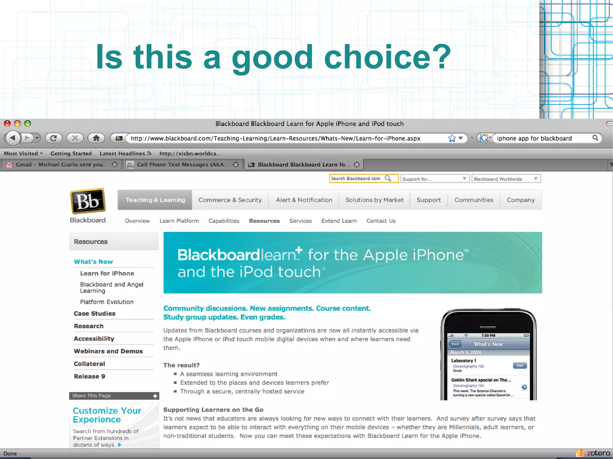 Is this a good choice?
 