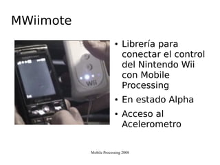 Mobile Processing 2008 Ugc