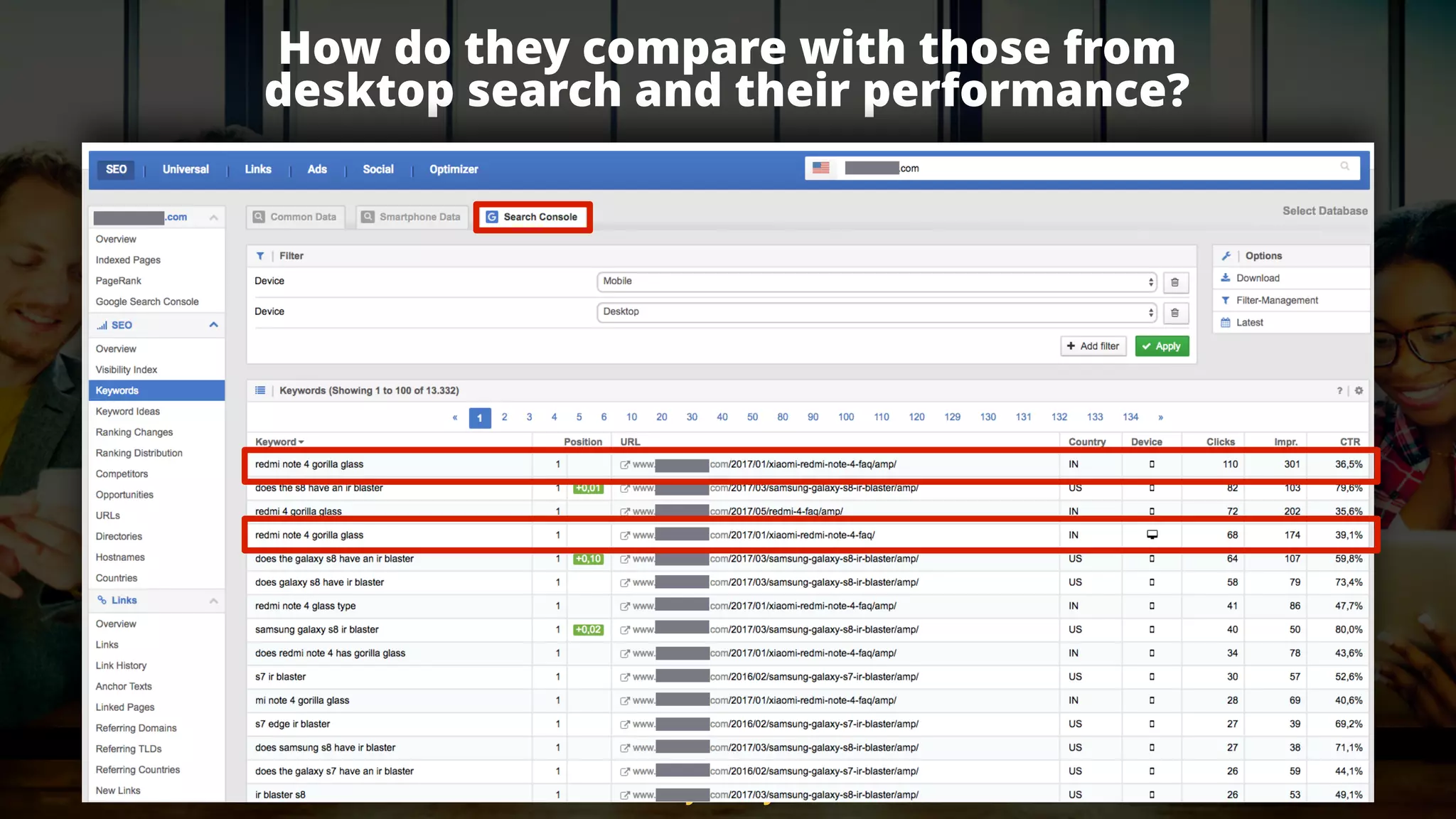 #mobileﬁrstseo by @aleyda from @orainti
How do they compare with those from  
desktop search and their performance?
http://searchengineland.com/faq-google-mobile-first-index-262751
 
