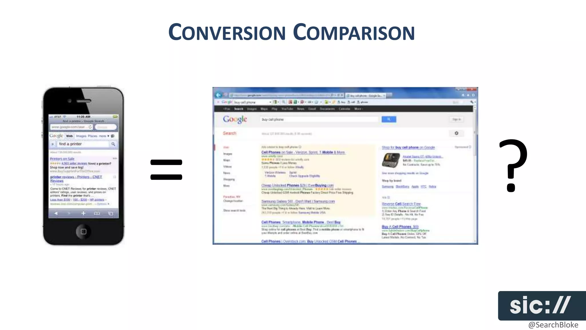 CONVERSION COMPARISON




=                       ?
                        @SearchBloke
 
