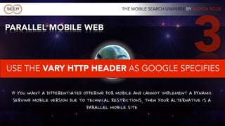 THE MOBILE SEARCH UNIVERSE BY ALEYDA SOLIS




         3
YOU CAN DO
  IT WITH



                  MOBILE WEB
                  APPROACHES
 