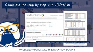 #MOBILESEO #BIGDIGITALADL BY @ALEYDA FROM @ORAINTI
http://www.stateofdigital.com/easily-analyze-competitors-mobile-seo-per...