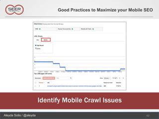 Good Practices to Maximize your Mobile SEO




                         Identify Mobile Crawl Issues
Aleyda Solis / @aleyda                                                42
 