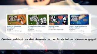 Create consistent branded elements on thumbnails to keep viewers engaged
 
