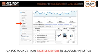 MOBILE SEO FOR TRAVEL BUSINESSES BY ALEYDA SOLIS FROM




CHECK YOUR VISITORS MOBILE DEVICES IN GOOGLE ANALYTICS
 