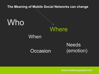 Mobile Social Network - Idris Mootee