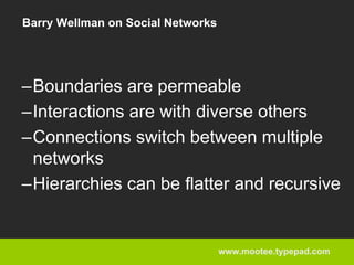 Mobile Social Network - Idris Mootee