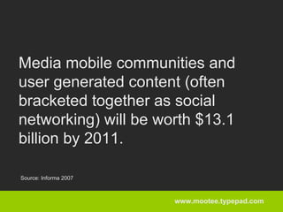 Mobile Social Network - Idris Mootee