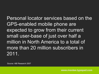 Mobile Social Network - Idris Mootee