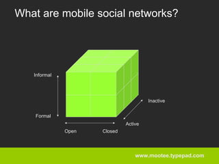 Mobile Social Network - Idris Mootee