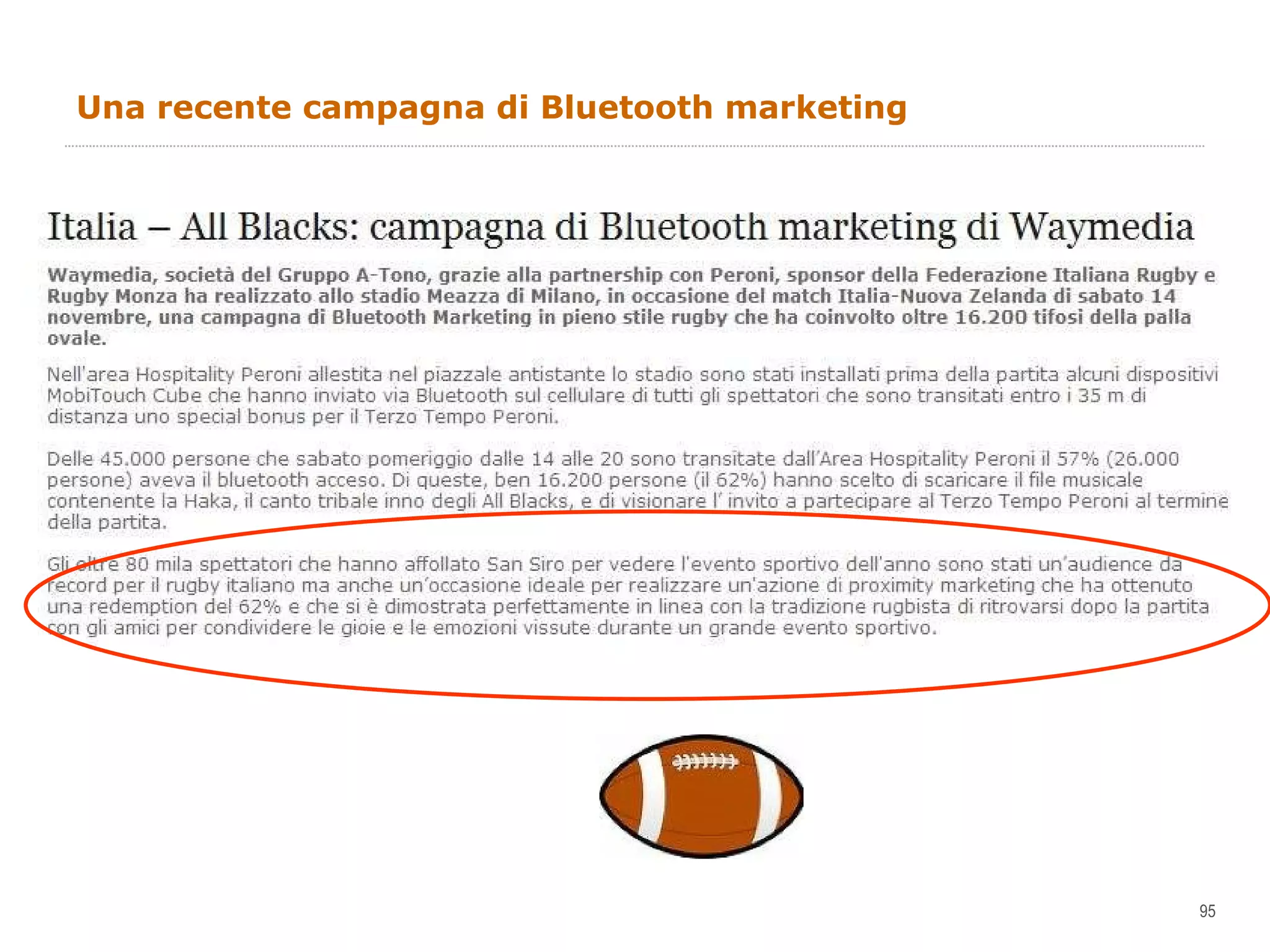 Una recente campagna di Bluetooth marketing 
