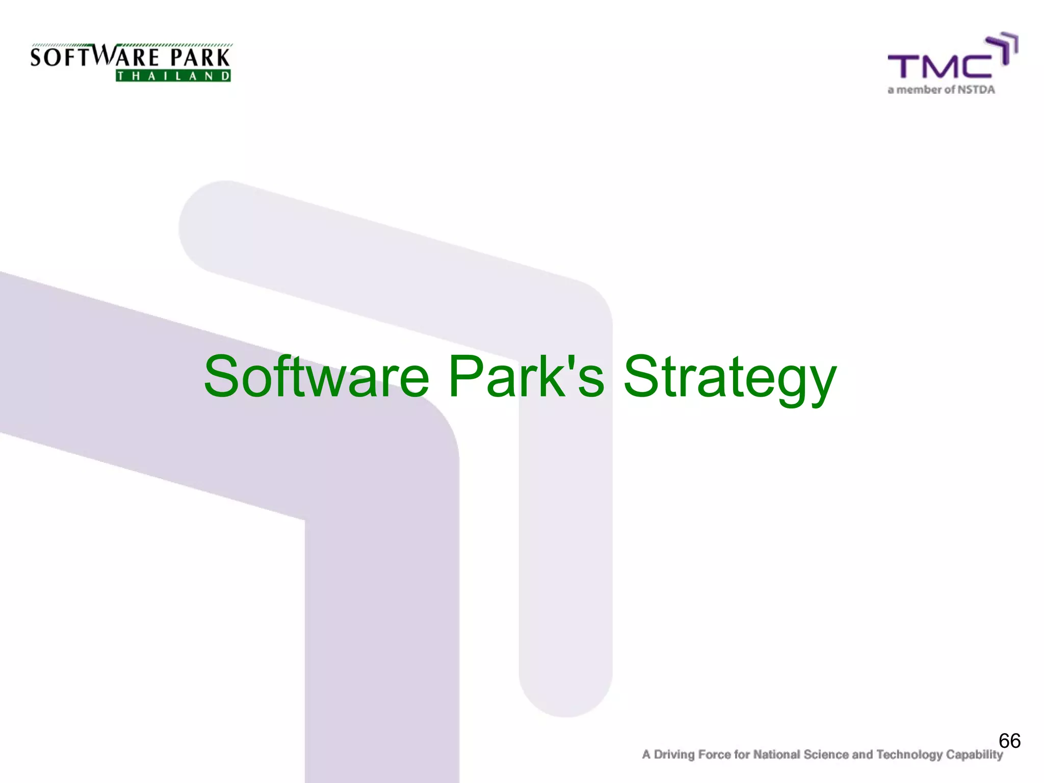 Software Park's Strategy




                           66
 