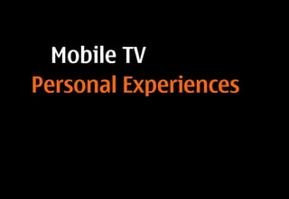 Mobile TV