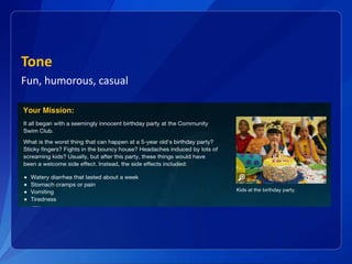 Tone
Fun, humorous, casual
 