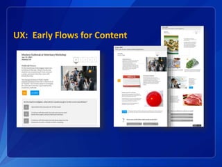 UX: Early Flows for Content
 