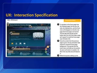 UX: Interaction Specification
 