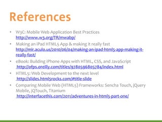 Mobile Web Apps Overview