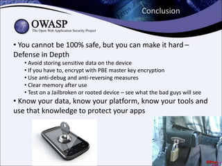 Mobile security, OWASP Mobile Top 10, OWASP Seraphimdroid