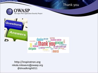 Mobile security, OWASP Mobile Top 10, OWASP Seraphimdroid