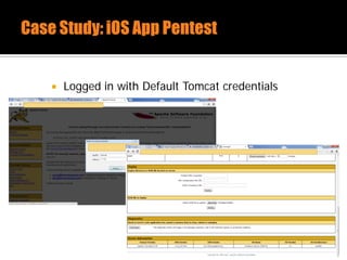  Logged in with Default Tomcat credentials
 