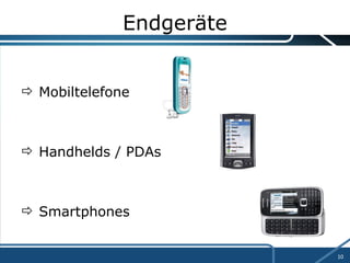 Endgeräte Mobiltelefone Handhelds / PDAs Smartphones 
