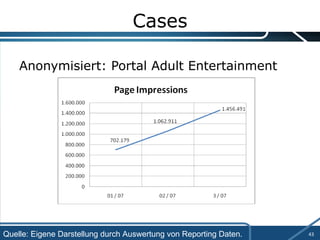 Cases Anonymisiert: Portal Adult Entertainment Quelle: Eigene Darstellung durch Auswertung von Reporting Daten. 