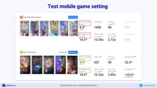 Test mobile game setting
 